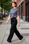 Women's Pleated Wide Cut Knitted Trousers Functional Durable Quality Comfortable Aesthetic Stylish