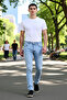 Men's Open Slim Fit Zippered Jeans Functional Durable Quality Comfortable Aesthetic - 2