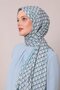 Baby Blue Triangle Pattern Club Shawl