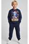 Boy's Christmas New Year Printed 3 Thread Fleece-Lined Winter Sweatshirt / Tracksuit Set - 2