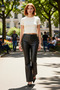 Women's Faux Leather Flare Pants Stylish and Comfortable Functional Durable Quality Aesthetic Sports - 3