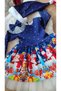 Girl's Navy Blue Christmas Dress 3 Piece Set Including Buckle Hat