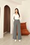 Dark Gray Women's Comfortable Fit Knitwear Pants Size 36/38 .25701 - 4