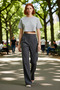 Women's High Waist Wide Leg Pleated Woven Pants Functional Durable Quality Comfortable - 2