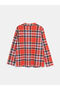Lcw Dream Red Shirt Collar Plaid Long Sleeve Girls Pajamas Set - 4