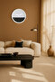 ساعة حائط بتصميم عصري - 25 سم - هيكل أبيض مع واجهة زجاجية - آلية صامتة - 2