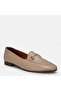 Large Size Women's Genuine Leather Loafer 41-42-43-44-Nude Leather - 6
