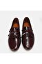 Large Size Tassel Loafer Genuine Leather 41-42-43-44-Burgundy Patent Leather - 3