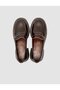 Genuine Patent Leather Brown Women's Loafer Shoes - 4