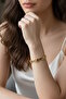 Gold Color Cross Shape Steel Handcuff Bracelet - 2