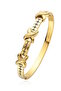 Gold Color Cross Shape Steel Handcuff Bracelet - 4