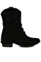 Women Slouchy Calf Boots in Black - 2