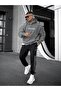 Men's Smoke Gray Believer Printed Oversize Hooded Sweatshirt - 4