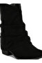 Women Slouchy Calf Boots in Black - 5