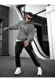 Men's Smoke Gray Believer Printed Oversize Hooded Sweatshirt - 3