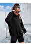 Unisex Black Its Okey Printed Oversize Hooded Sweatshirt - 3
