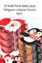 10 Christmas Figured Candy Cards – Penguin, Snowman – New Year Gift Card Set