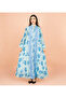 Mandarin Colar Printed Elegant Jalabiya