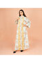 Mandarin Colar Printed Elegant Jalabiya