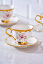 Hermia 6-Piece Porcelain Coffee Cup Set - 90 ml