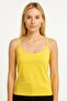 434 Yellow Strapped Lycra Cotton Tank Top