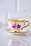 Saura 6-Person Porcelain Coffee Cup Set - 90 ml - 2