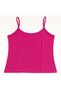 434 Fuchia Strapped Lycra Cotton Tank Top - 2