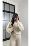 Stone Hair Braided Sweater Elastic Waist Trousers Knitwear Set Gaus-00592 - 2