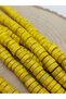 Rondela Wooden Dzi Beads 8X3Mm – Yellow Color Jewelry and Accessory Design Material - 3