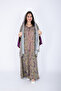 Printed Jalabiya Crystal Patterns with Shawl - 5