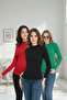 Women's 3-Piece Camisole Basic Body Set - Long Sleeve Ribbed Mock Neck Fit-Body