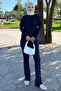 Double Suit with Stitching Detail Z5689 Navy Blue - 2