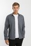 Collared Buttoned Long Sleeve Snap Fastener Denim Look Light Blue Men's Shirt