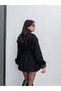 Fur-Cuffed Tie-Detail Short Coat - 5