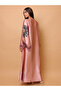 Elegant Shimmer Fabric Big Flower Colorful Design Modern Sleeves - 4