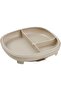 2-in-1 Suction Plate (Latte) - Removable Divider, Dishwasher Safe, from 6m+ - 2