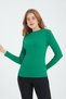 Women's 3-Piece Set Corded Fabric Ribbed Knit Turtleneck Bodysuit - 2