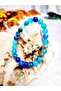 Blue Agate Natural Stone Bracelet 8 mm