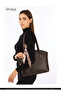 Brown Color Shk274 Faux Leather Zippered Single Compartment Hand, Arm and Shoulder Bag with Scarf Gift - 7