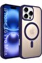 iPhone 16 Pro Max Case - Transparent Acrylic with Color Frame, Thick Hybrid TPU(Deep Purple) - 2