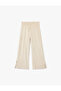 Velvet Wide-Leg Pants with Tie-Up Waist and Slit Detail - 5