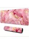 Sge Technology 65X25 cm Pink Marble Design Anti-Slip Base Speed Surface Gamer Mouse Pad Gaming