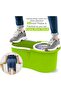 Easy 360 Degree Spin Mop and Bucket set – Stainless Steel Handle, 2 Microfiber Reusable Pads Green - 5
