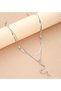 Snake Figured Double Chain Steel Necklace Daily Stylish Modern Design Jewelry Accessory Women - 3