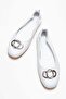 Perite Women's Genuine Leather Ballet Flats Color-Match Leather Lining with White Elastic Back - 7