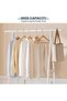 Clothes Hanger Triangle Floor Standing with Wheels Coat Rack - Multi - 2