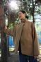 Camel Gold Button Detailed Trench Coat - 6