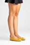 Perite Women's Genuine Leather Ballet Flats Color-Match Leather Lining with Elastic Back in Mustard Color - 2