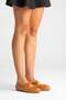 Polenia Women's Genuine Leather Ballet Flats Tan Color-Match Leather Lining - 2