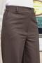 High Waist Side Pockets Wide Leg Lightweight Stretchy Woven Fabric Palazzo Pants -Brown Line - 7